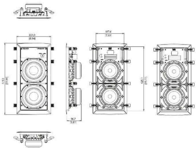 TANNOY iW 62DS - iW4 DC Model Dimensions - 4