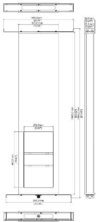 TANNOY PCI SUB IW WITH BACK CAN - DimensionsDimensions - 3