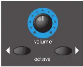 NOVATION K-Station - Commandes volume et octave du clavier - 1