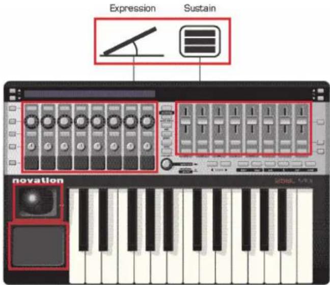 NOVATION 61 SL MkII - VUE D'ENSEMBLE D'UN MODÈLE (TEMPLATE) DE MODE AVANCÉ - 1