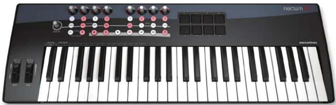 NOVATION Nocturn 25 - VUE D'ENSEMBLE DU MATÉRIEL - 1