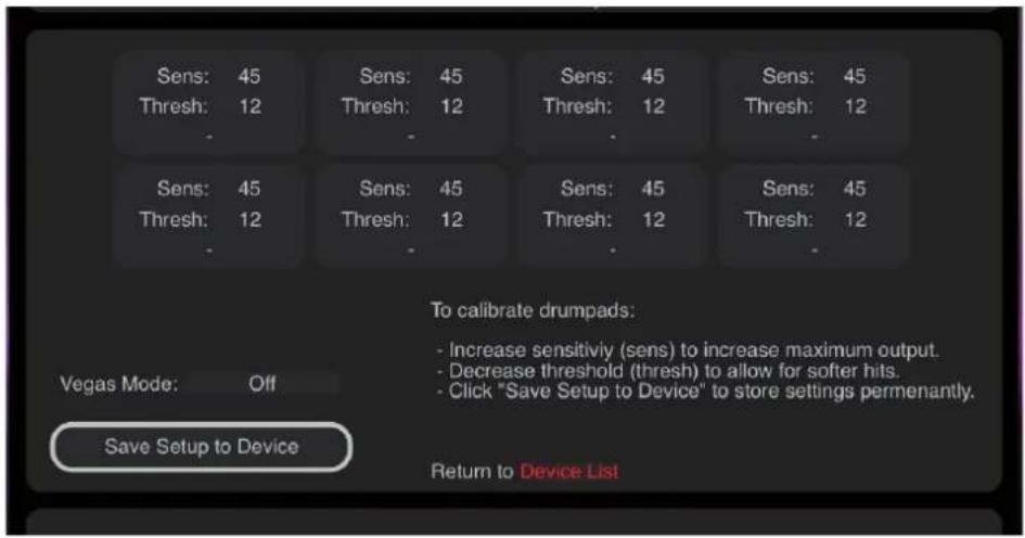 NOVATION Nocturn 25 - RÉGLAGES DE SENSIBILITÉ DES PADS DE BATTERIE - 1