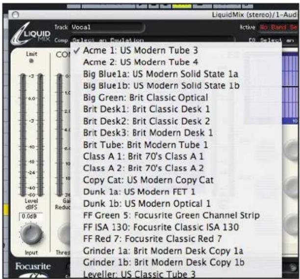 FOCUSRITE Liquid Mix 16 - Sélection de compresseurs et de correcteurs - 1