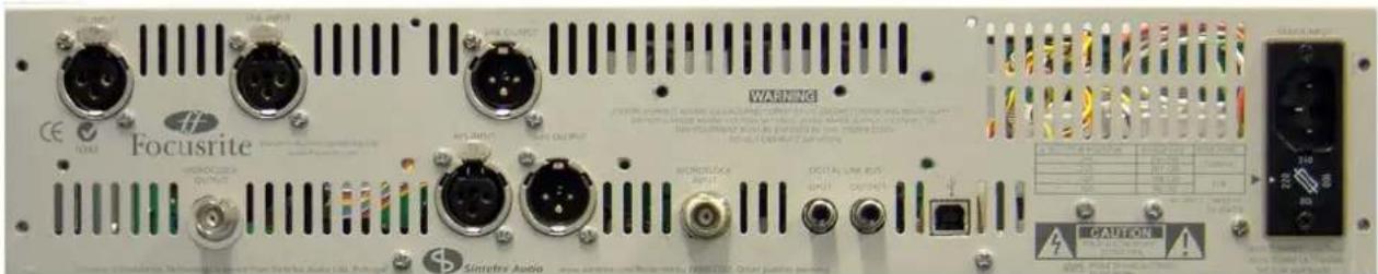 FOCUSRITE The Liquid Channel - Connexions en face arrière - 1