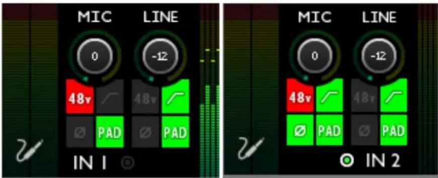 FOCUSRITE Forte - OLED et icônes de mode - 2