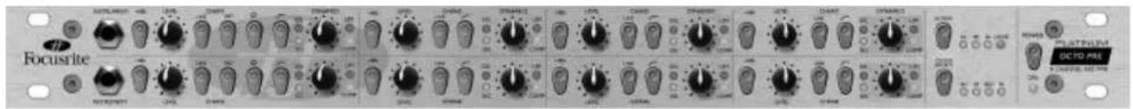FOCUSRITE Platinum OctoPre - RACK VENTILATION: PLEASE ENSURE THE OCTOPRE IS PLACED TOWARDS THE BOTTOM OF YOUR EQUIPMENT RACK, WITH SUFFICIENT SPACE ABOVE AND BELOW FOR VENTILATION. - 1