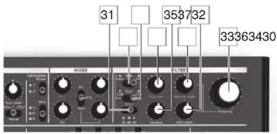 NOVATION AFX Station - La section Filters (filtres) - 1