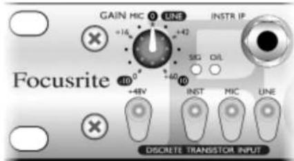 FOCUSRITE Platinum Tone Factory - Utilisation de l'entrée à transistors - 1