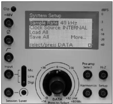 FOCUSRITE Liquid 4Pre - Fréquence d'échantillonnage (Sample Rate - Page 1) - 1