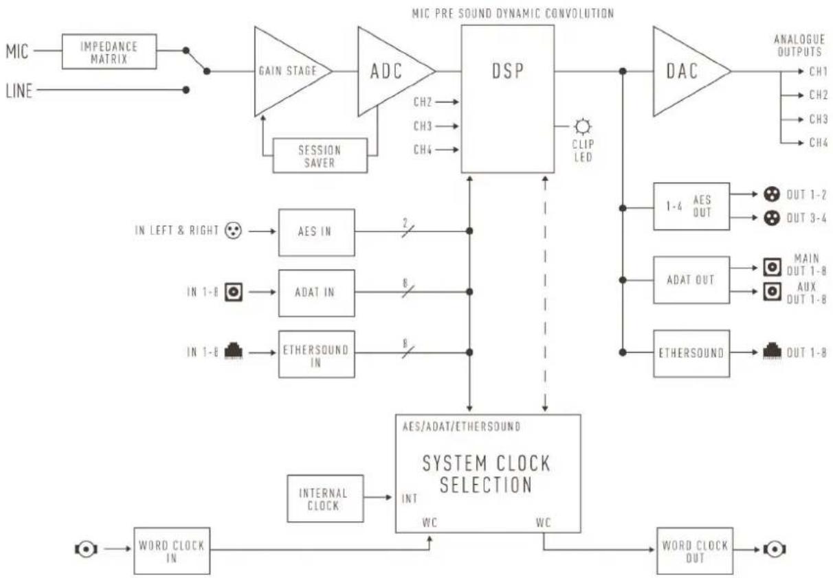 FOCUSRITE Liquid 4Pre - Trajet du signal - 1