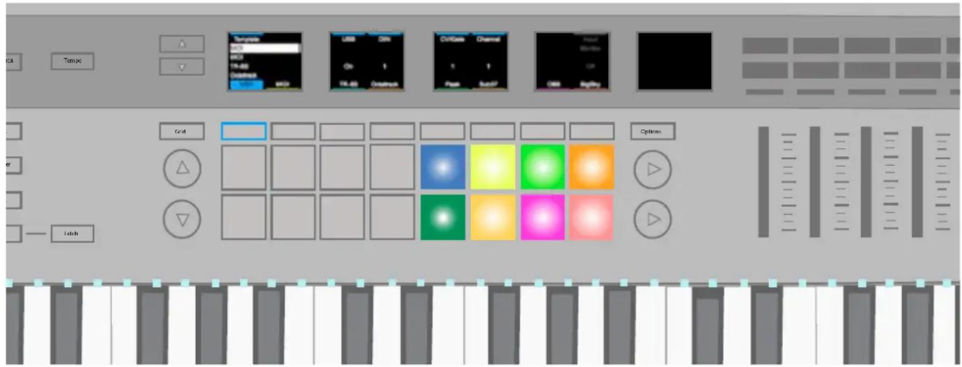 NOVATION 61SL MkIII - Paramètres des Parties - 1