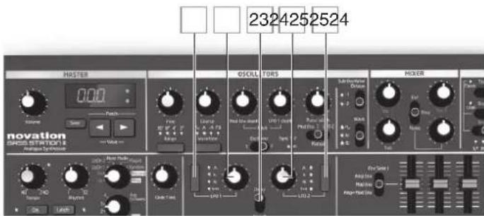 NOVATION Bass Station II - La section LFOS - 1