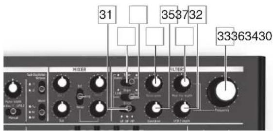 NOVATION Bass Station II - La section Filters (filtres) - 1