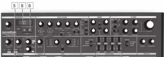 NOVATION Bass Station II - Fonctions des touches du clavier - 1