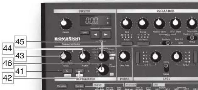 NOVATION Bass Station II - La section Arpeggiator (arpegiateur) - 1