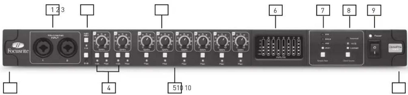 FOCUSRITE OctoPre MKII - Face avant - 1