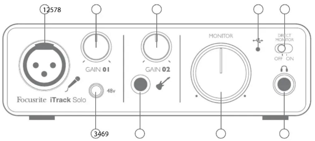 FOCUSRITE iTrack Studio - CARACTÉRISTIQUES DE L'INTERFACE - 1