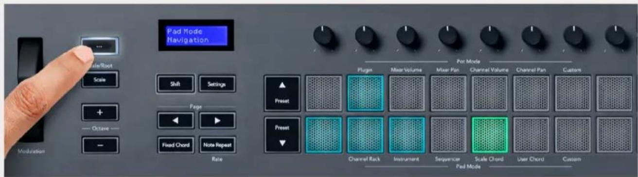 NOVATION FLkey 37 - Le mode de navigation - - (la touche [...]) - 1