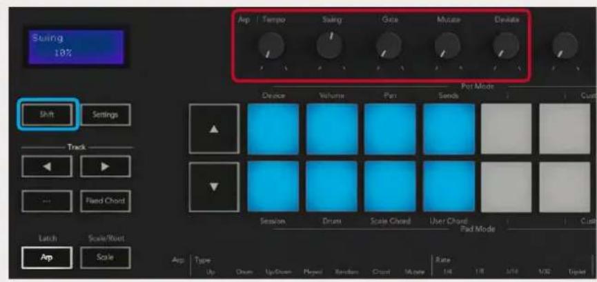 NOVATION Launchkey 88 MK3 - Contrôler l'arpégiateur avec les potentiomètres - 1