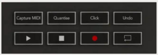 NOVATION Launchkey 88 MK3 - Les contrôles de transport - 1