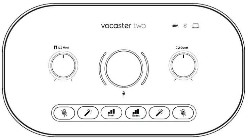FOCUSRITE Vocaster Two Studio - Panneau supérieur - 1