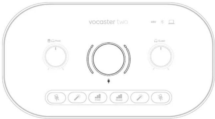 FOCUSRITE Vocaster Two Studio - Réglage manuel du gain - 1