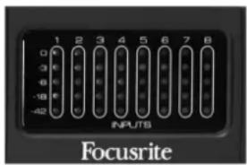 FOCUSRITE OctoPre MKII Dynamic - Mesure de niveau à 5 DEL - 1