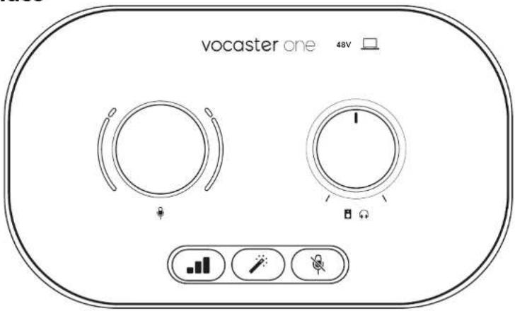 FOCUSRITE Vocaster One Studio - Panneau Supérieur - 2