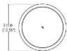 TANNOY CMS 503ICT PI - CMS Series Model Dimensions - 10