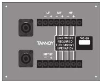 TANNOY VQ 60 - Paneles de conectores de entrada - 1