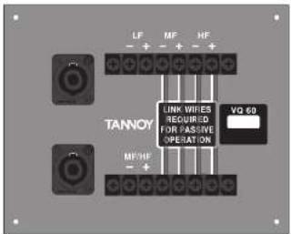 TANNOY VQ 64DF - Panneaux de connecteurs d'entrée - 1