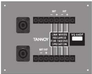TANNOY VQ 64DF - Panneaux de connecteurs d'entrée - 2