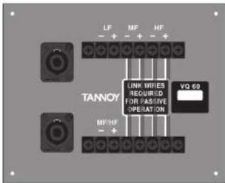 TANNOY VQ 85DF - Panneaux de connecteurs d'entrée - 1
