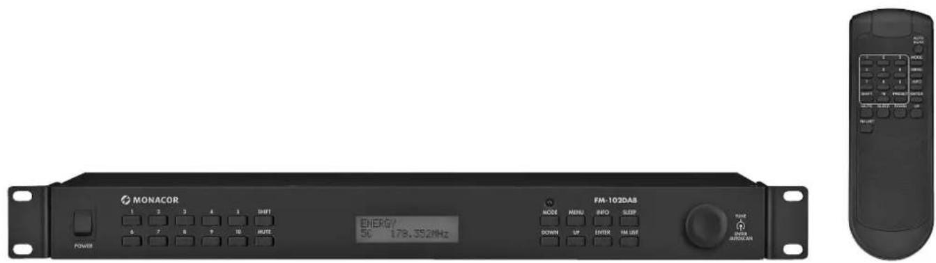 Monacor FM-102DAB - for the Reception of DAB+ and FM - 2