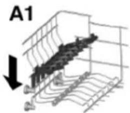 HOOVER H-DISH 700 HIB 5B2S3FS - Using the upper basket - 2