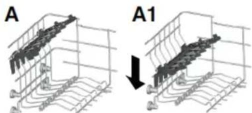 HOOVER HF 3E7LNW - Using the upper basket - 1