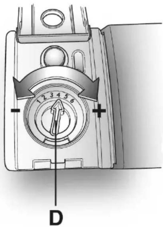 HOOVER H-DISH 500 HFB 5B2D3FW - Regulating the rinse aid from 1 to 6 - 4