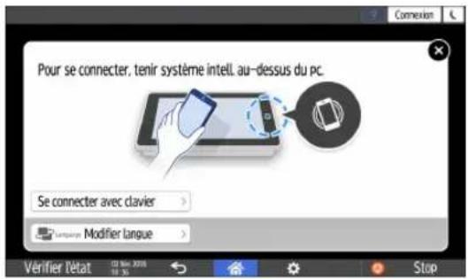 Pour se connecter, tenir système intell. au-dessus du pc. Se connecter avec clavier Vérifier l'état 02 Nov 2018 18:36 Stop