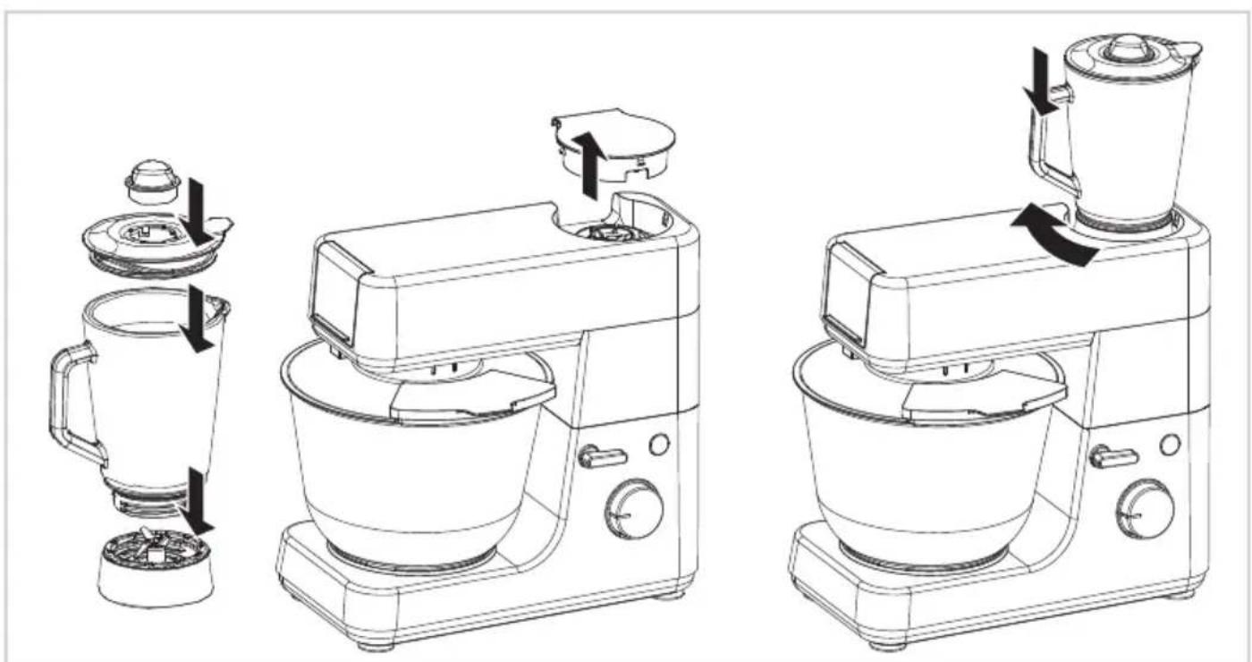 BESTRON Kitchen Master Pro 920100 - FONCTIONNEMENT - Utilisation du robot mixeur - 1