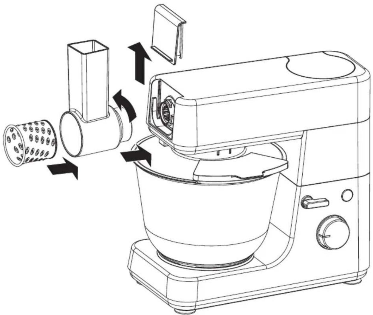 BESTRON Kitchen Master Pro 920100 - WERKING - Gebruik hogesnelheidsrasp - 1
