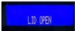 Santos N° 62 - L'écran LCD affiche « LID OPEN » : - 1