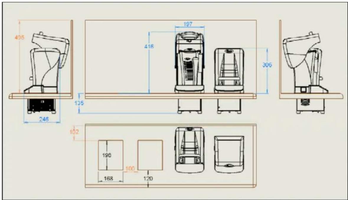 Santos N° 62 - Einbau in die Theke - 1