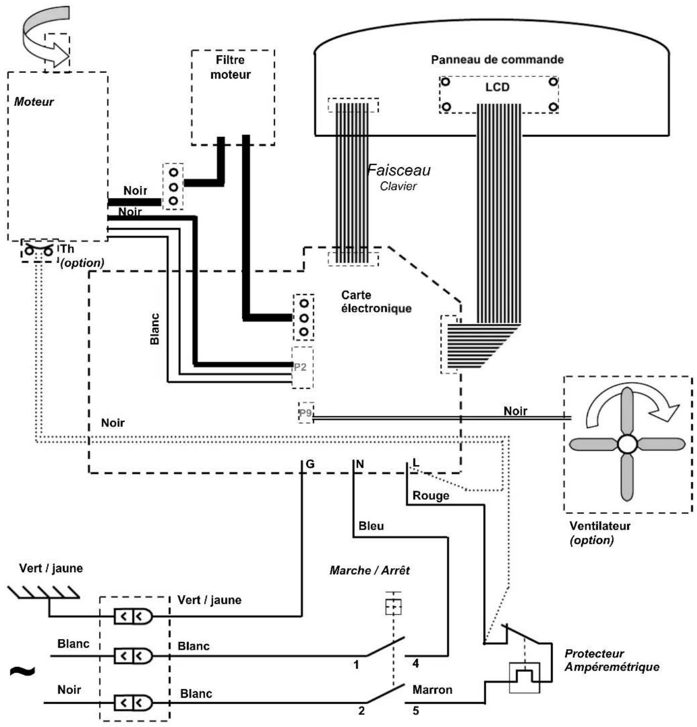Santos N° 62 - Elektrisch schema 110-120V 50/60Hz en 220-240V 50/60Hz - 1