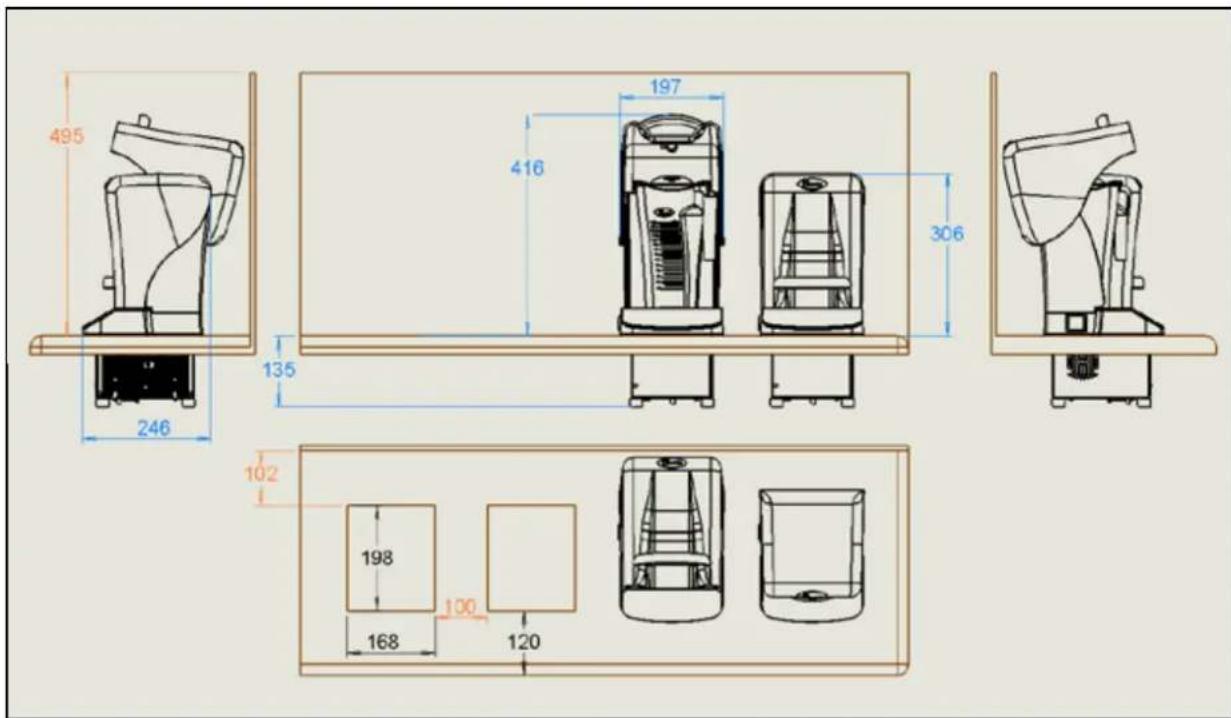 Santos N° 62 - Installatie ingebouwd in de tapkast - 1