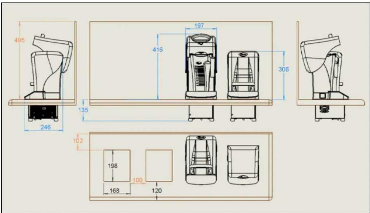 Santos N° 62 - Installation when built into the countertop - 1