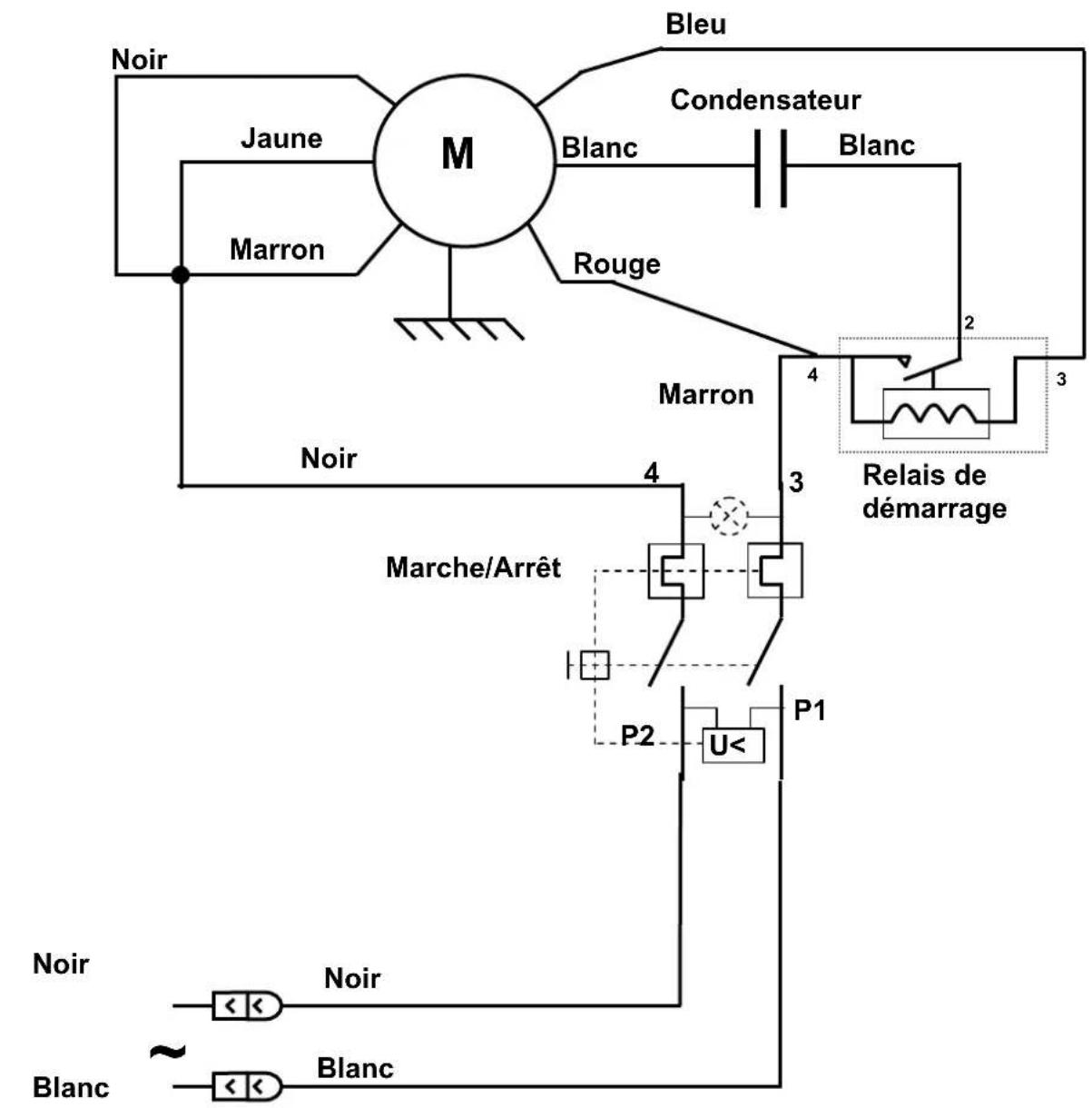 Santos N° 1 - Schéma électrique 110-120V 50/60Hz Modèle n°1 - 1