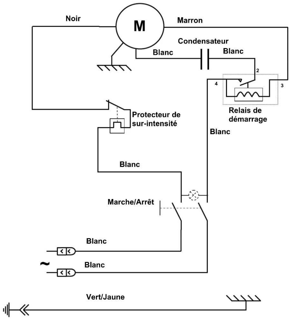 Santos N° 1 - Schéma électrique 220-240V 50Hz Modèle n°4 - 1