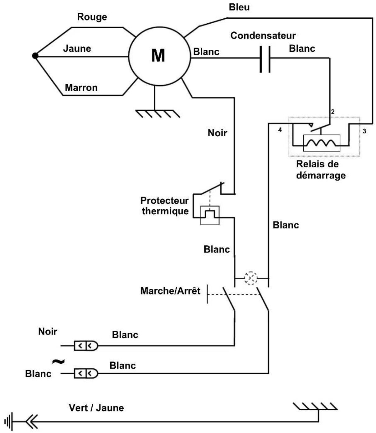 Santos N° 1 - Schéma électrique 220-240V 60Hz Modèle n°4 - 1