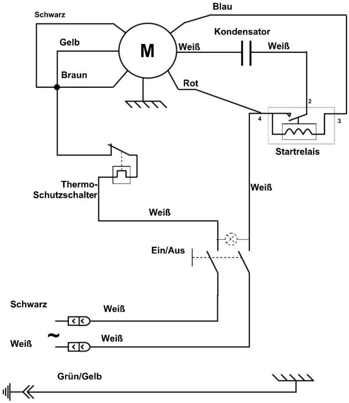 Santos N° 1 - Schaltplan 100-120V 50/60Hz, Modell Nr. 4 - 1
