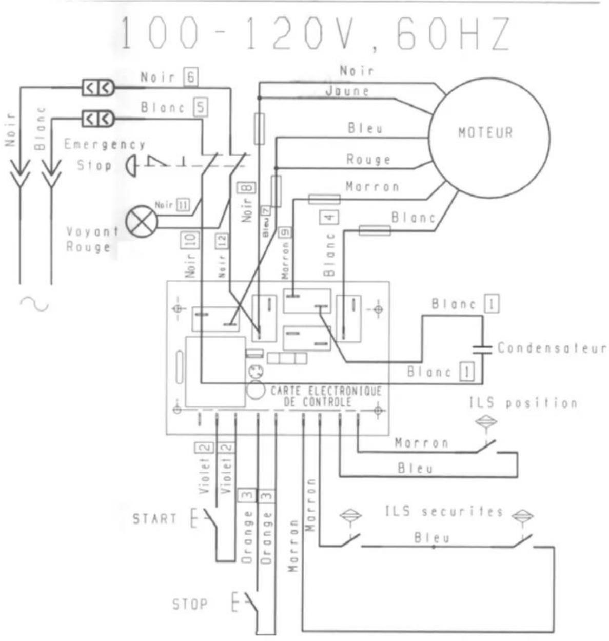 Santos N° 32 - Schéma électrique 110-120V 60Hz - 1